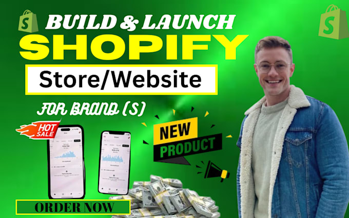 build shopify website, shopify store, shopify online store or ecommerce website