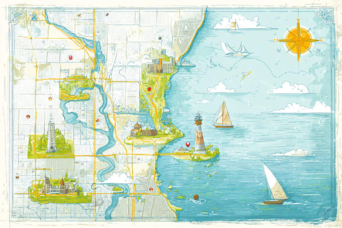 illustrate custom location map design