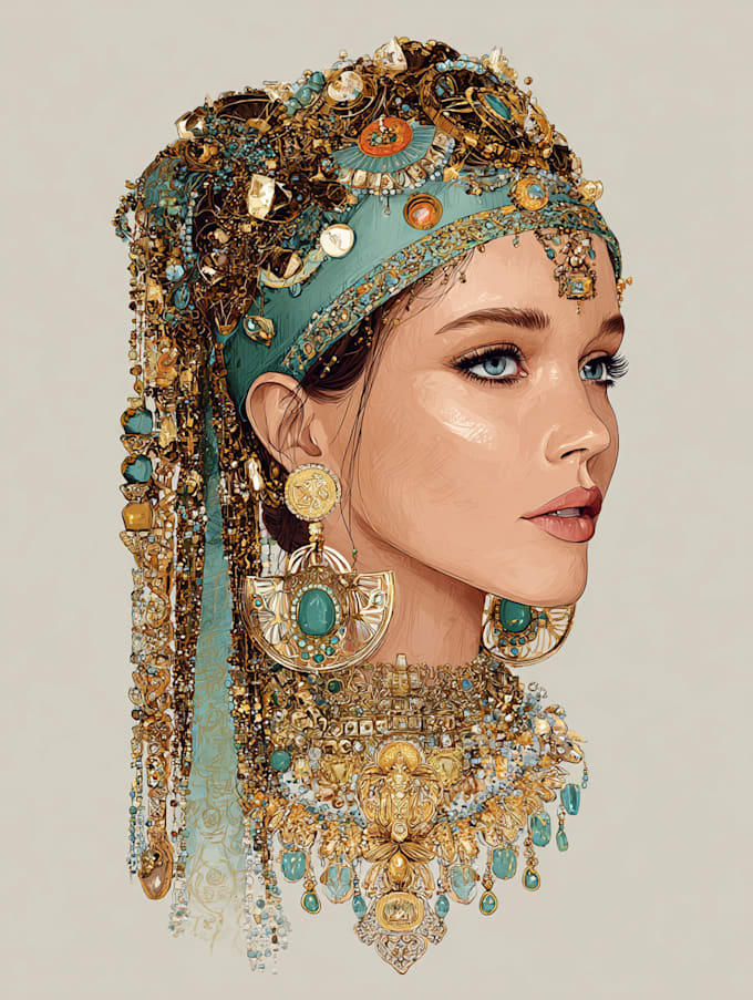 draw a jewelry and ring design