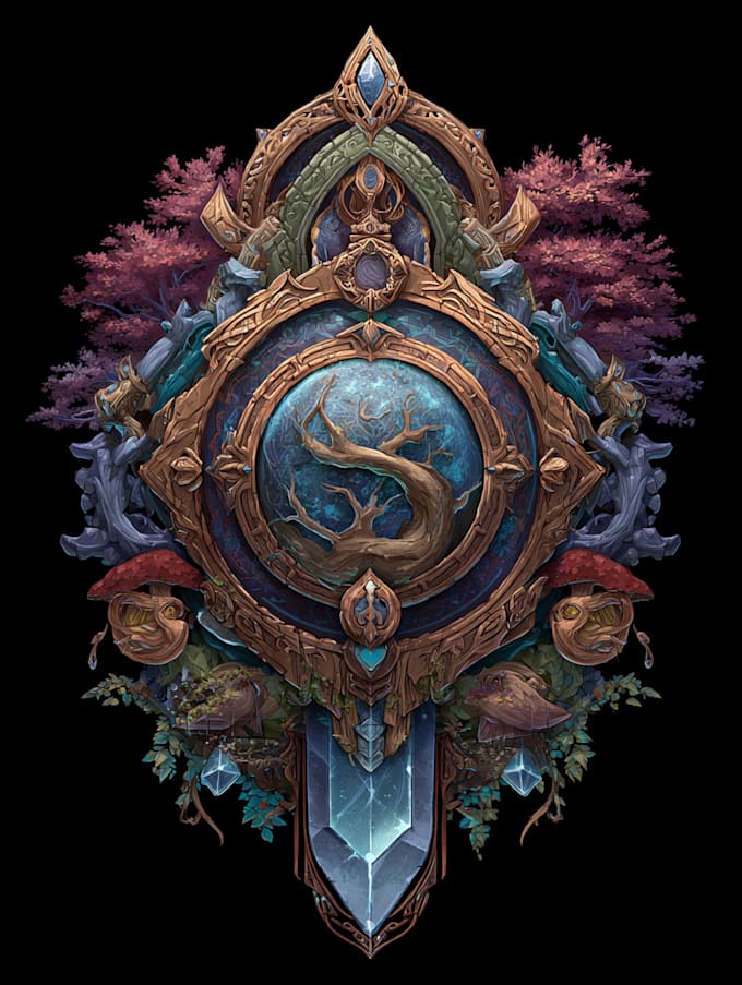 make a fantasy game logo and branding