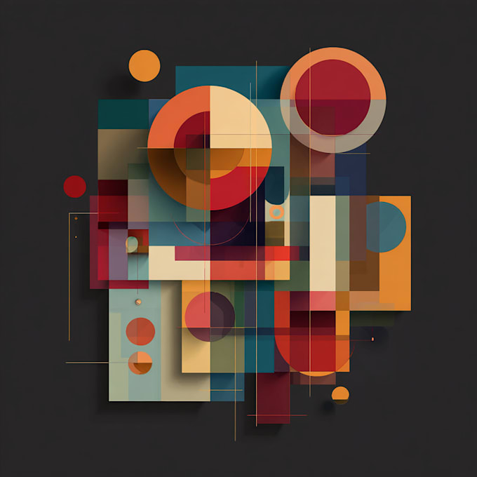 create abstract geometric digital art