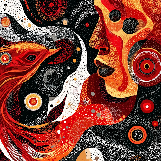 draw abstract digital illustrations and aboriginal art