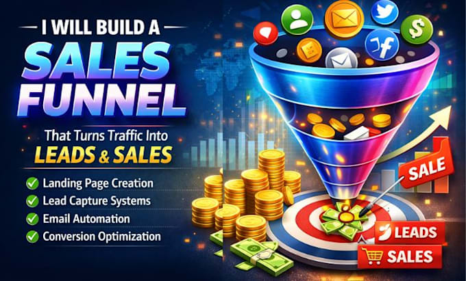 build a sales funnel that turns traffic into leads and sales