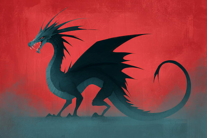 create dragon conceptual illustration design for you