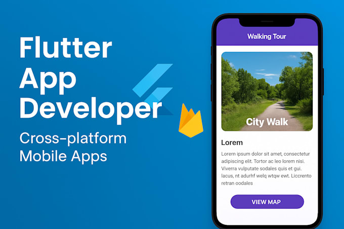 develop flutter mobile app for android and ios as professional flutter developer