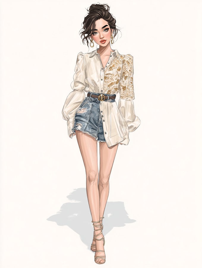 fashion cad illustration flats technical drawings