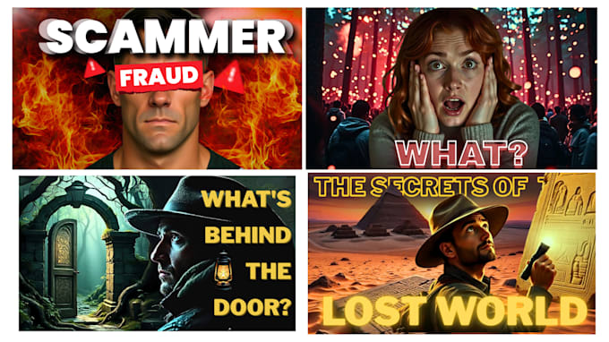 design professional clickable youtube thumbnails