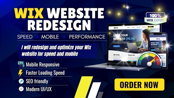 redesign and optimize your wix website for speed and mobile