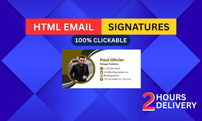 design basic email signatures for gmail, outlook and apple mail