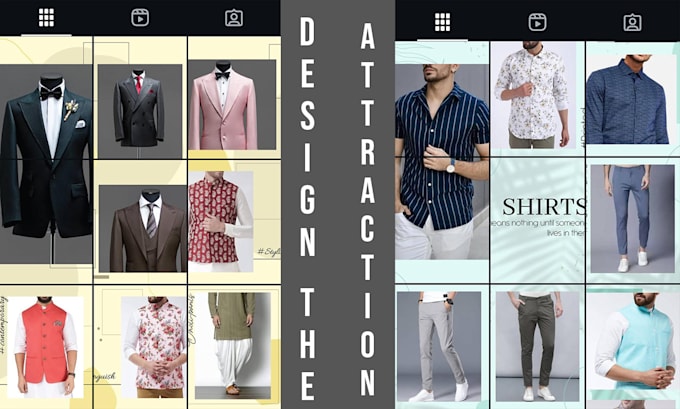 do instagram puzzle feed and grid design