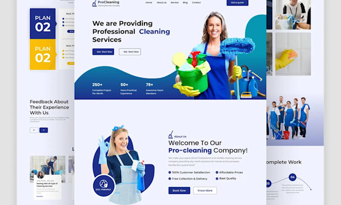 responsive house and office cleaning website in wordpress