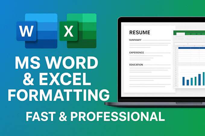 do professional ms word and excel formatting