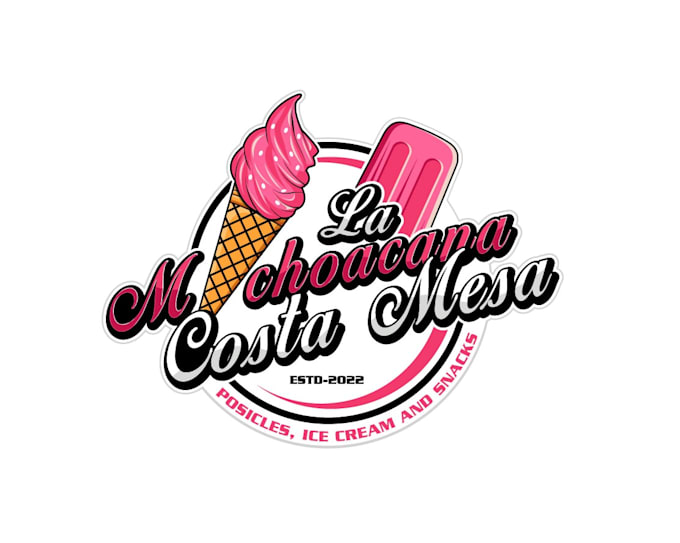 create creative and good looking ice cream logo design