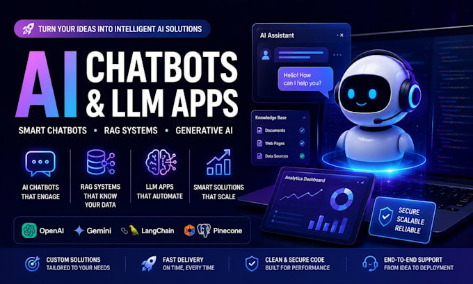 build ai chatbots, rag systems and llm applications
