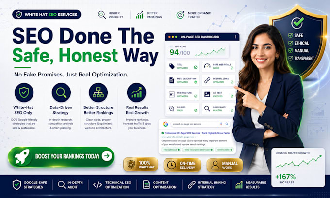 optimize on page SEO for higher traffic, rankings and conversions