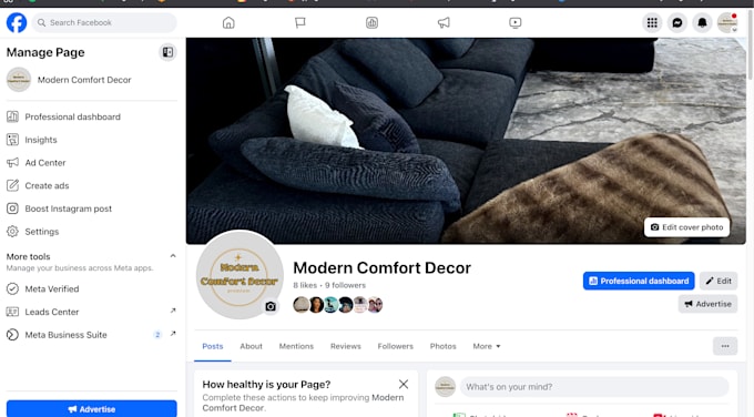 professionally create and set up your facebook business page