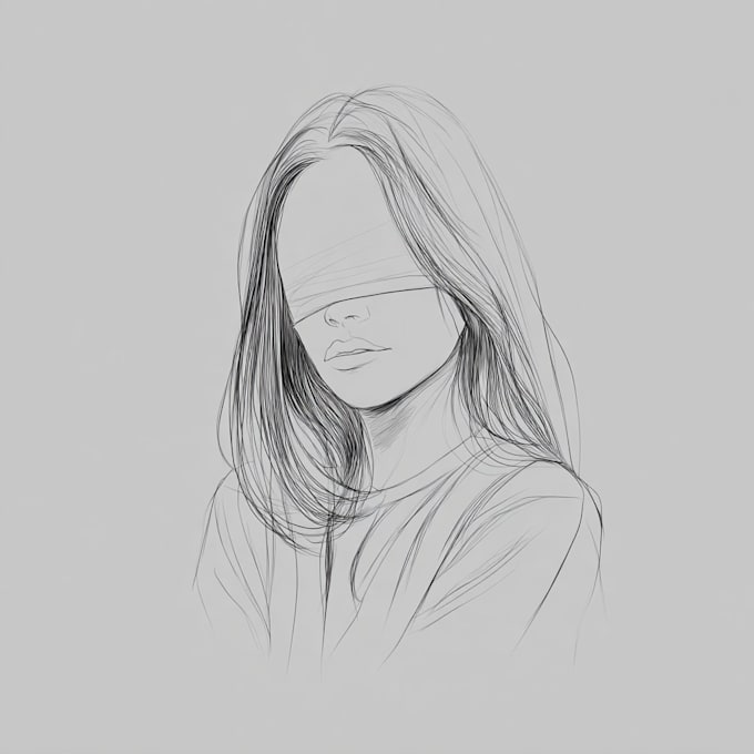 draw a faceless digital portrait for you