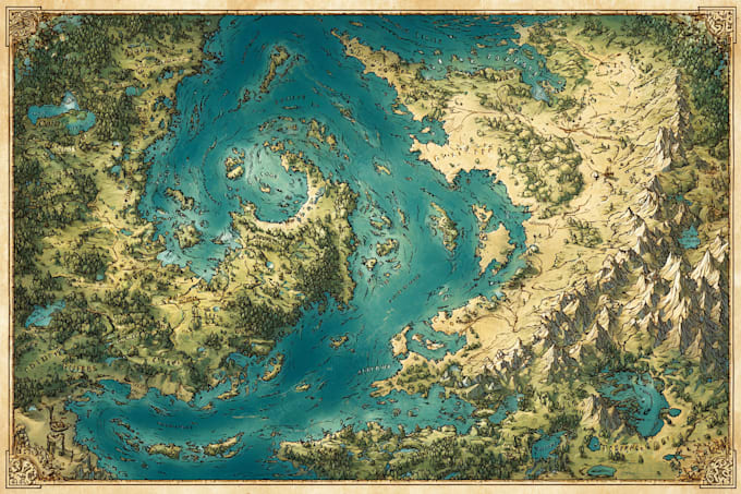 fantasy map design fantasy map maker vector map illustration