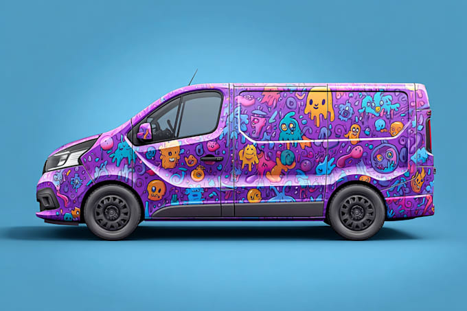 vehicle wrap design, car wrap design, van wrap design
