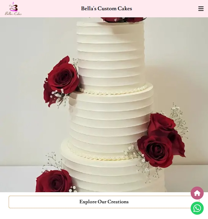 design a modern, SEO friendly cake or bakery website