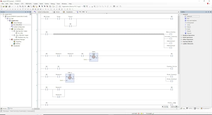 develop plc ladder logic and hmi for industrial automation