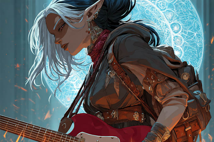draw fantasy and dungeons and dragons charater