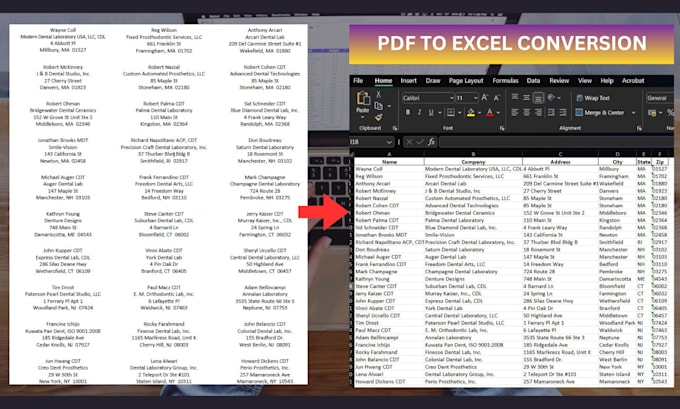 do data entry, data scraping, inventory management, and PDF conversion