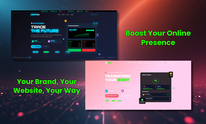 create a custom static website or landing page