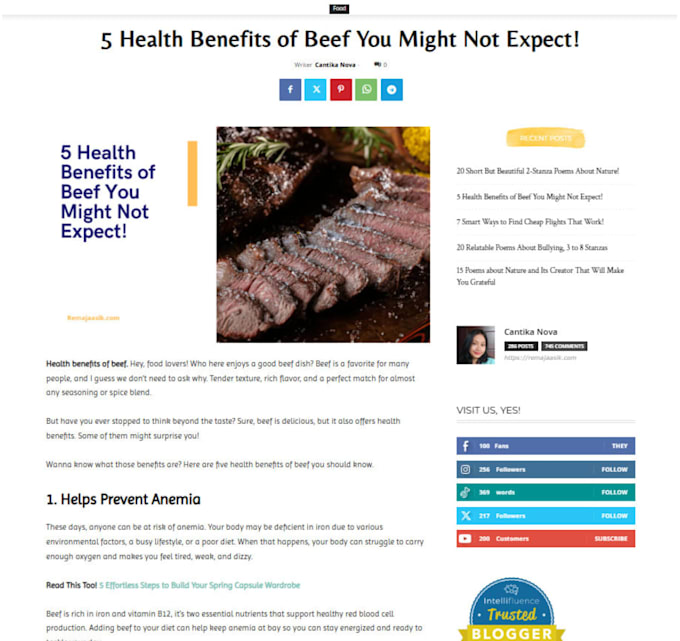 write 30 SEO blog posts monthly with images
