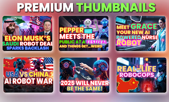 Design eye catching ai thumbnail youtube thumbnail and miniature by ...