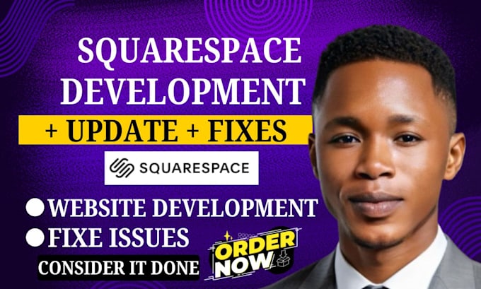 develop squarespace website or help you edit or review it