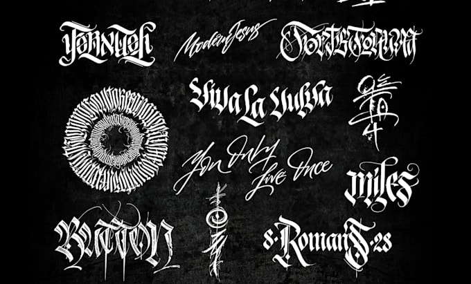 make an awesome custom lettering tattoo design sketch