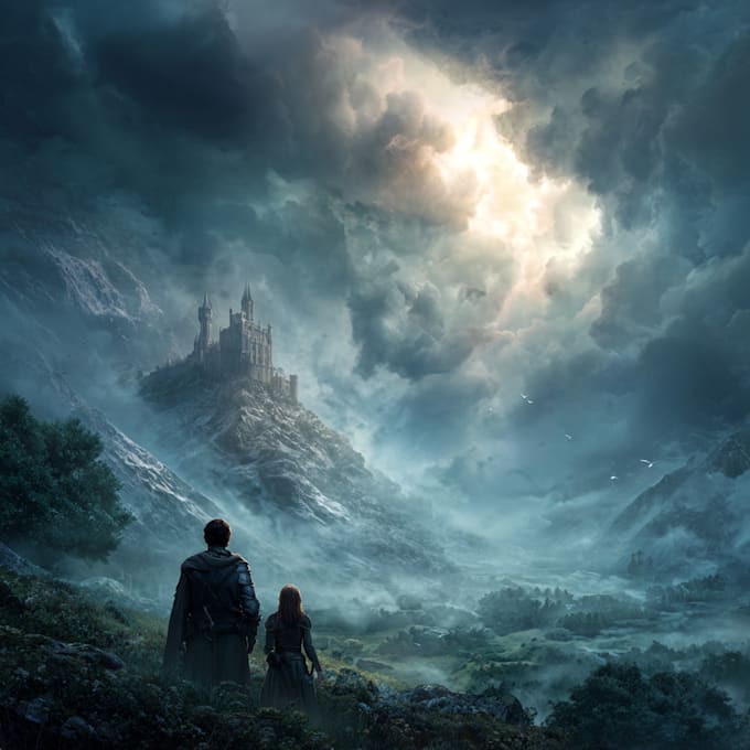 fantasy book cover design or fantasy book cover