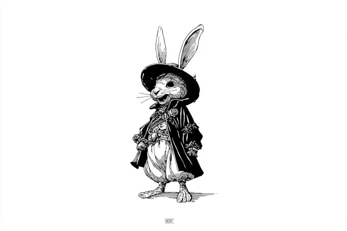 draw unique style ink illustration for you