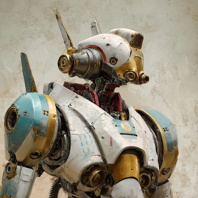 make your mecha robot fanart or original in digital artwork