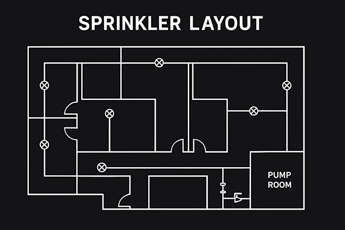 design fire sprinkler shop and as built drawing layout