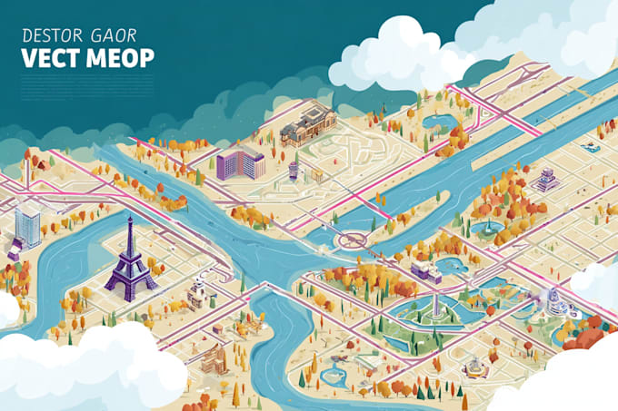 draw custom vector site maps or travel maps