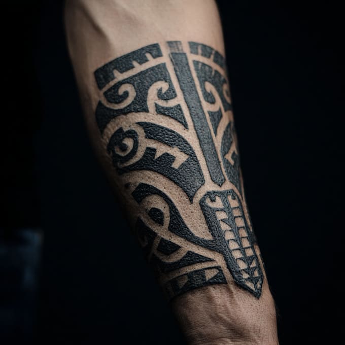 create a professional tribal tattoo design