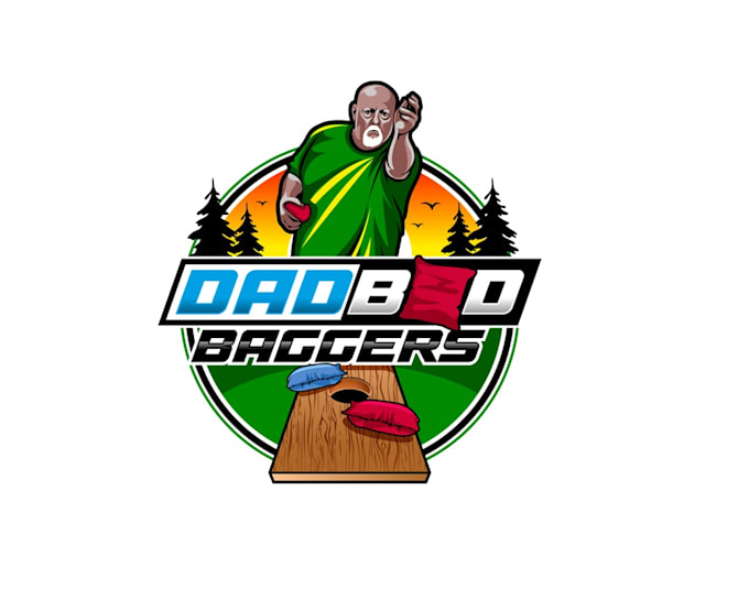create attractive and imagination cornhole logo design
