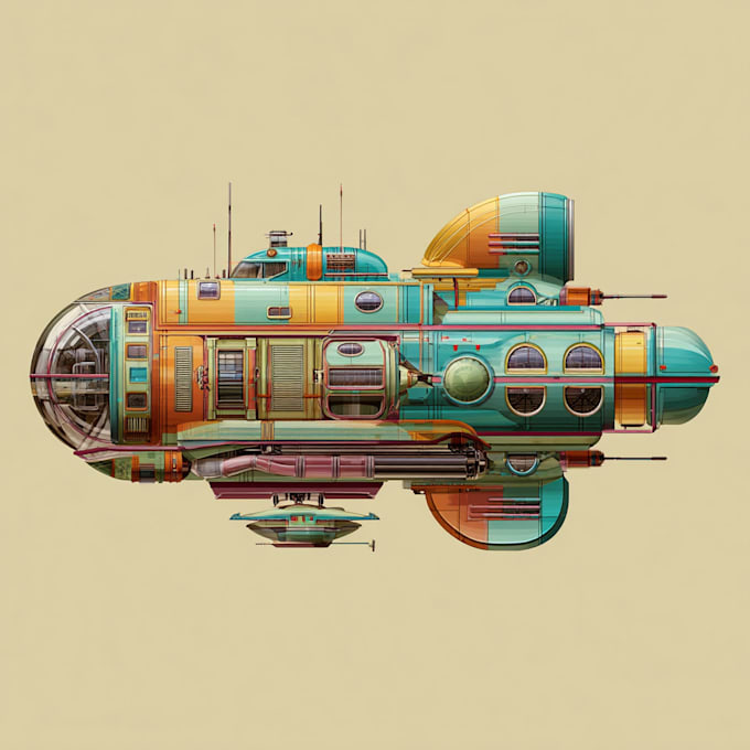 Create sci fi spaceship concept art for you by Adrasenis | Fiverr