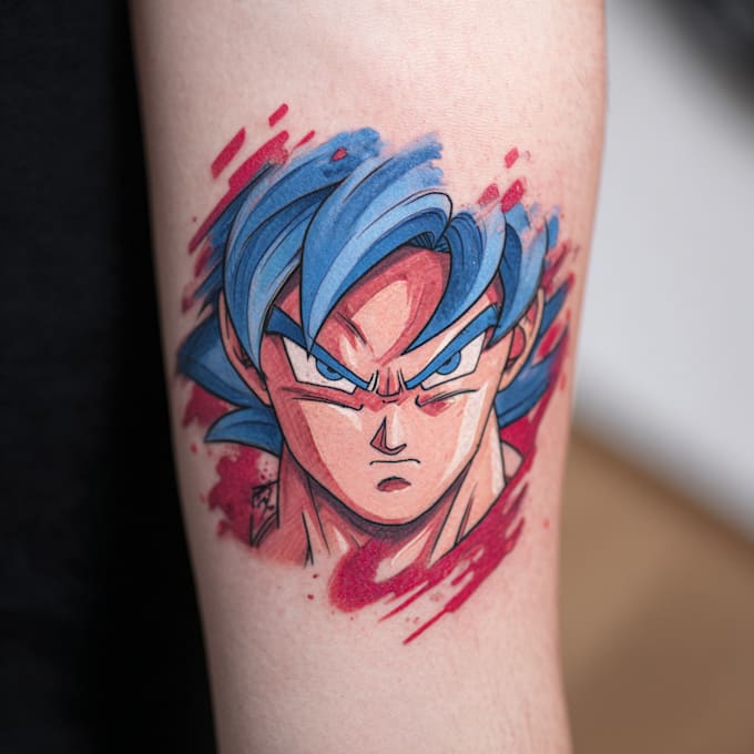 make comic cartoon anime tattoo design