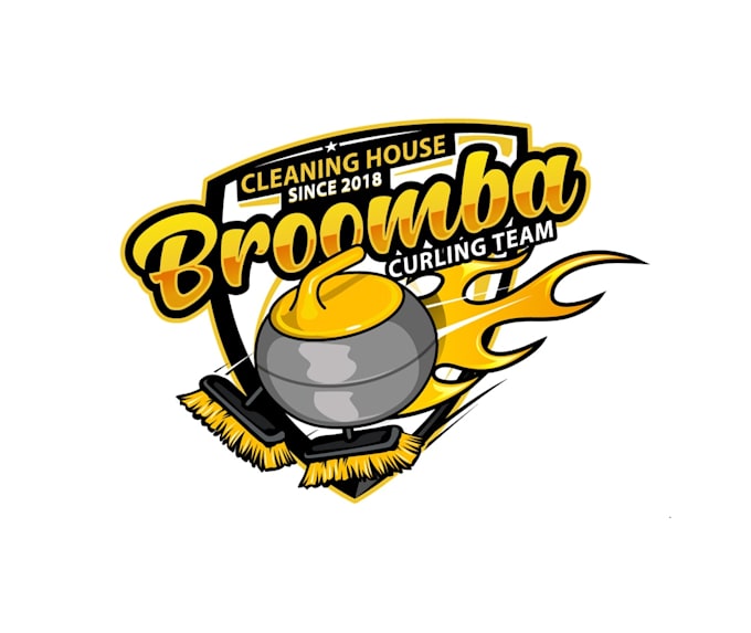 create creative and good looking curling logo design