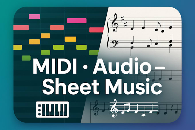 convert midi or audio into clean, professional sheet music notation