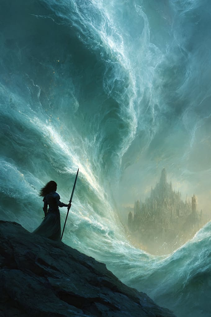 make an epic fantasy book cover