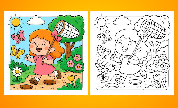 draw cute, bold and easy coloring pages