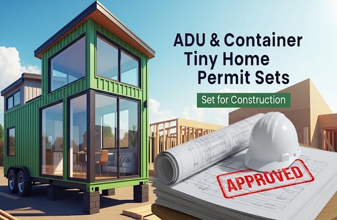 Expertly design adu, container tiny homes matterport permit set for ...