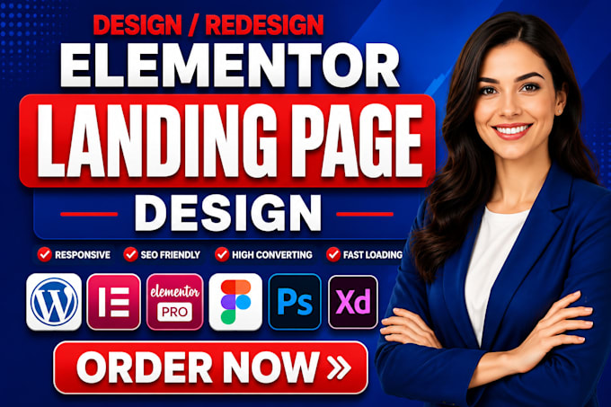 design wordpress landing page landing page design ui ux elementor landing page