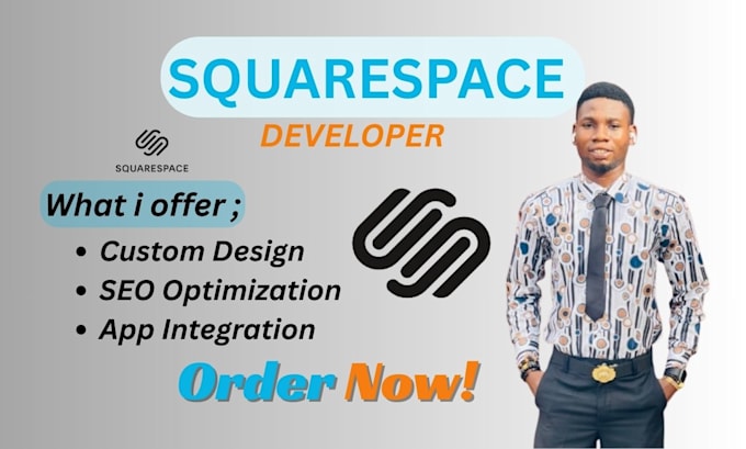 design custom squarespace website development build squarespace SEO landing page