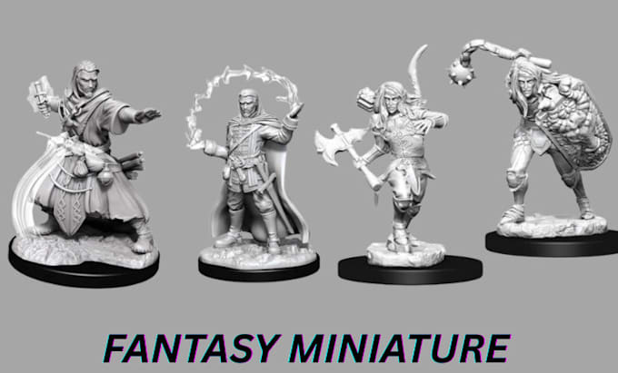 Make custom 3d dnd miniature character model fantasy 3d model for ...