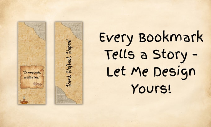 create 50 unique custom bookmark designs within 12 hours